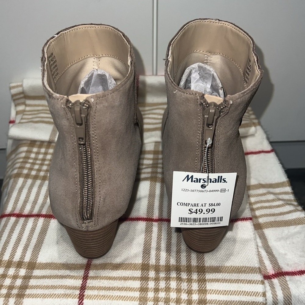 Sole Society River Ankle Bootie Brown Leather Block Heels, size 10-NWT - Picture 6 of 8